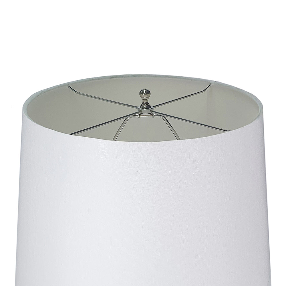A&B Home 16" x 27" Bundle of 16 Round Glass Gray Table Lamp With White Tapered Drum Shade