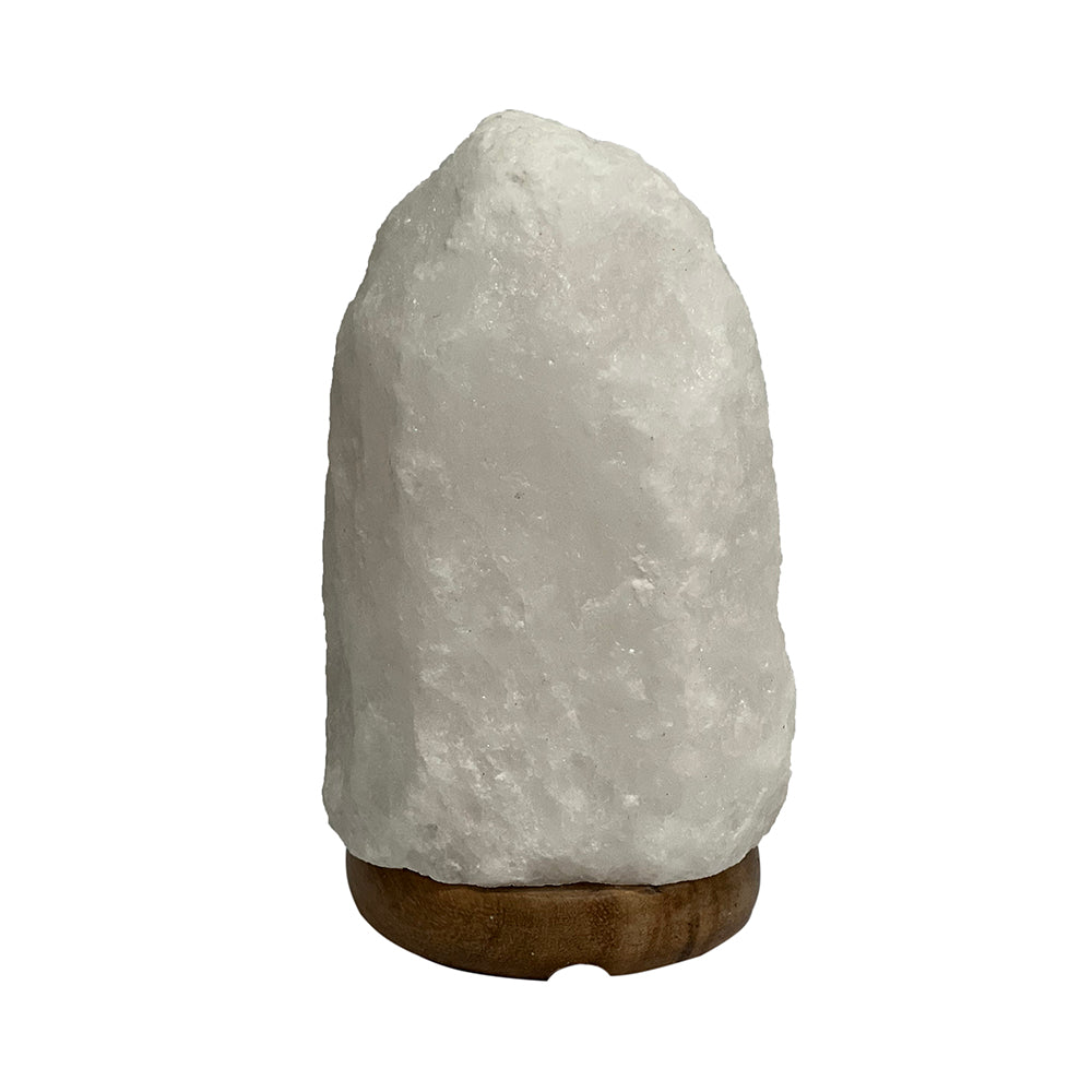 A&B Home Bundle of 149 5" x 8" White Himalayan Salt and Wooden Base Table Lamp