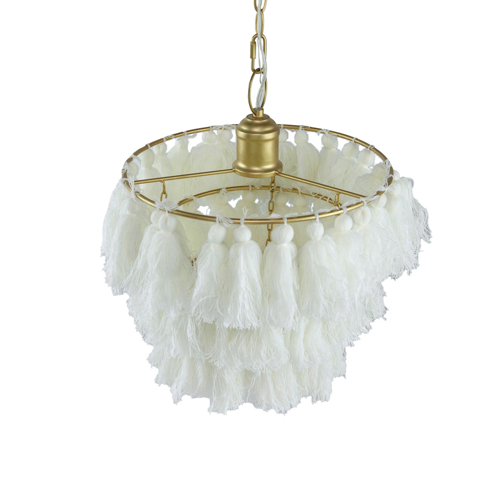 A&B Home Bundle of 20 14" x 19" Gold Iron and Cotton Thread Chandelier