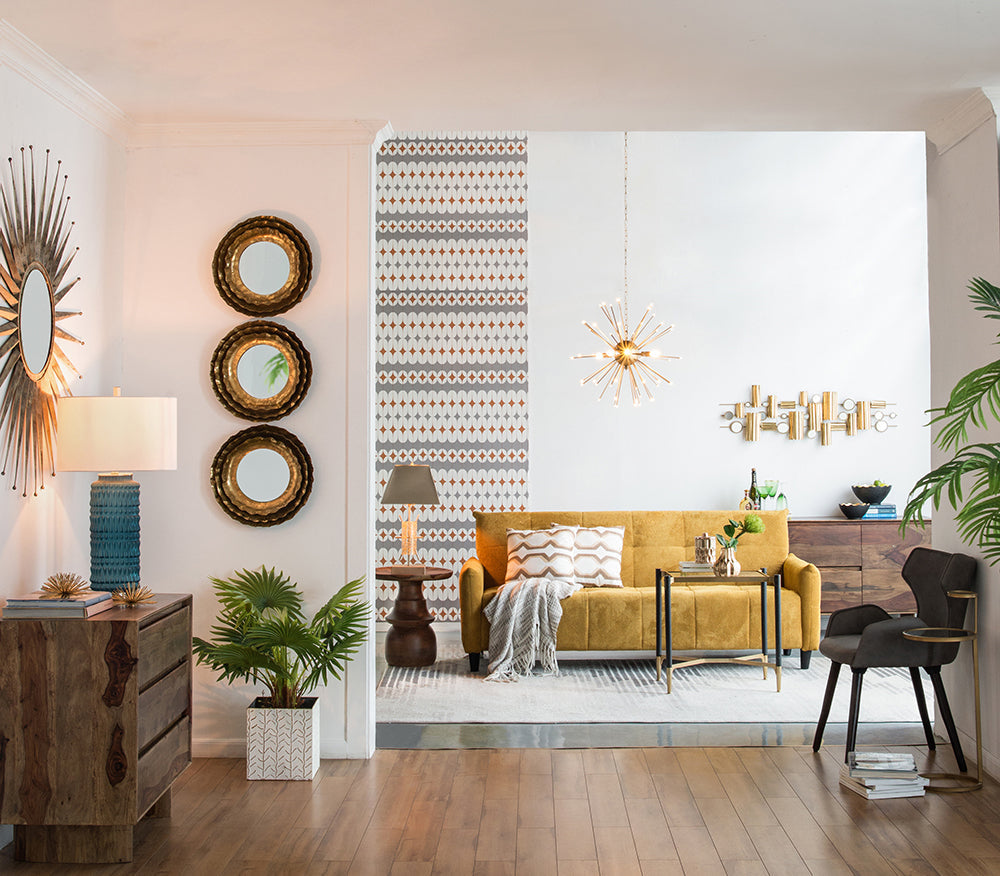 A&B Home Bundle of 4 26" x 26" Gold Star Chandelier