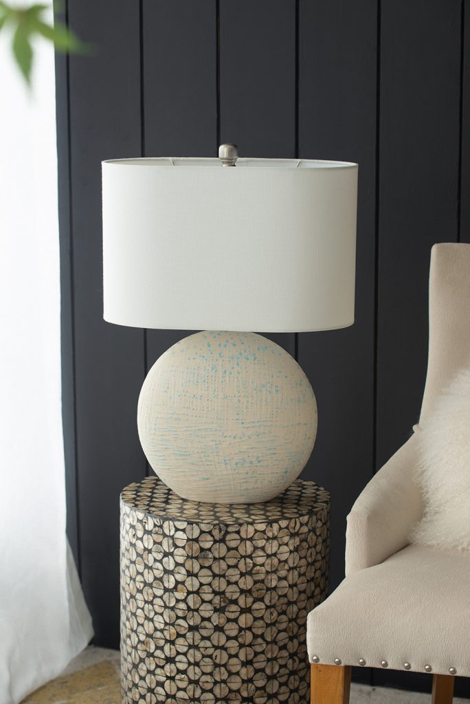 A&B Home Jerrod 16" x 23" Bundle of 18 Ivory and Blue Round Ceramic Table Lamp