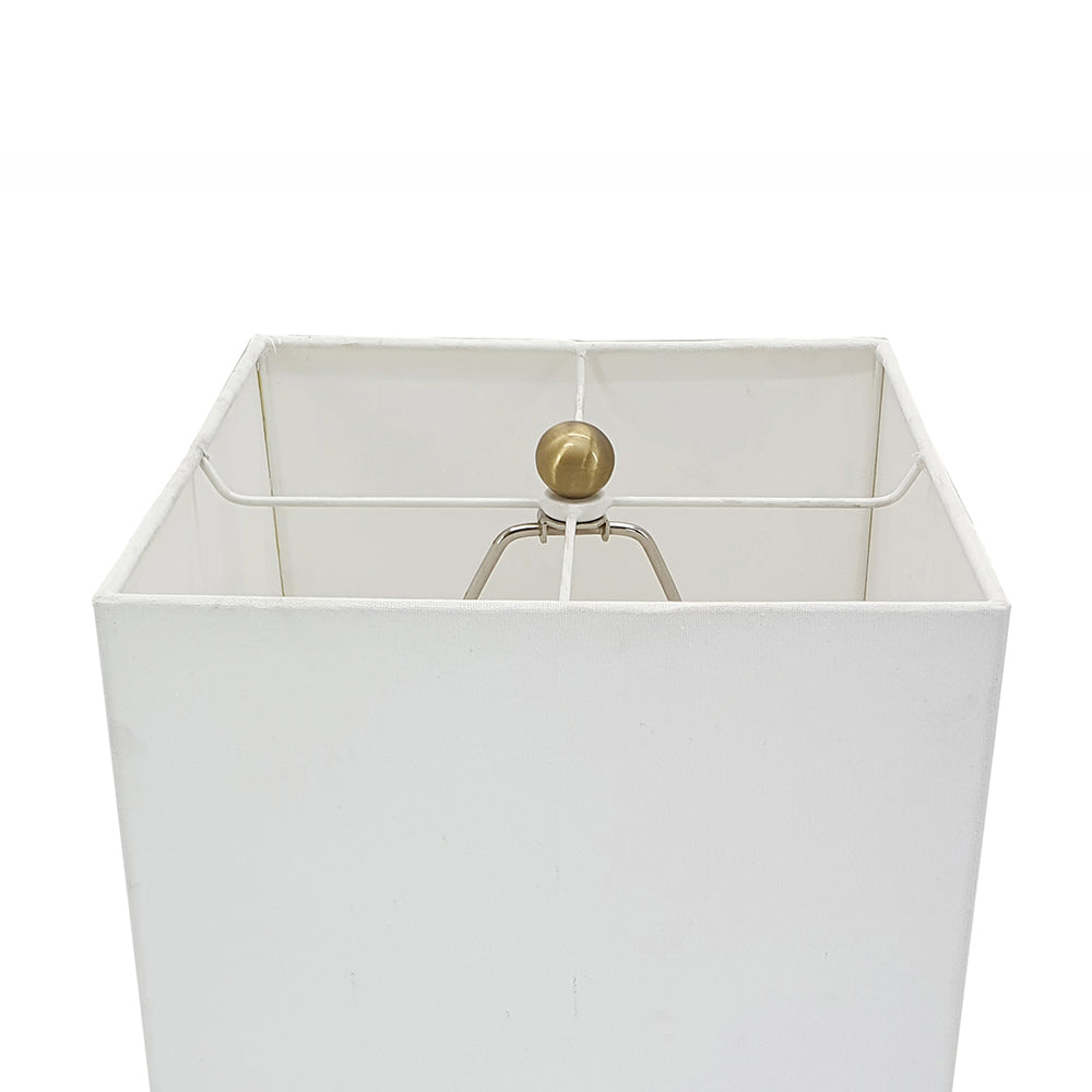 A&B Home Phosephro 10" x 21" Bundle of 20 Gold Rectangular Metal Base Table Lamp With White Square-Shaped Shade