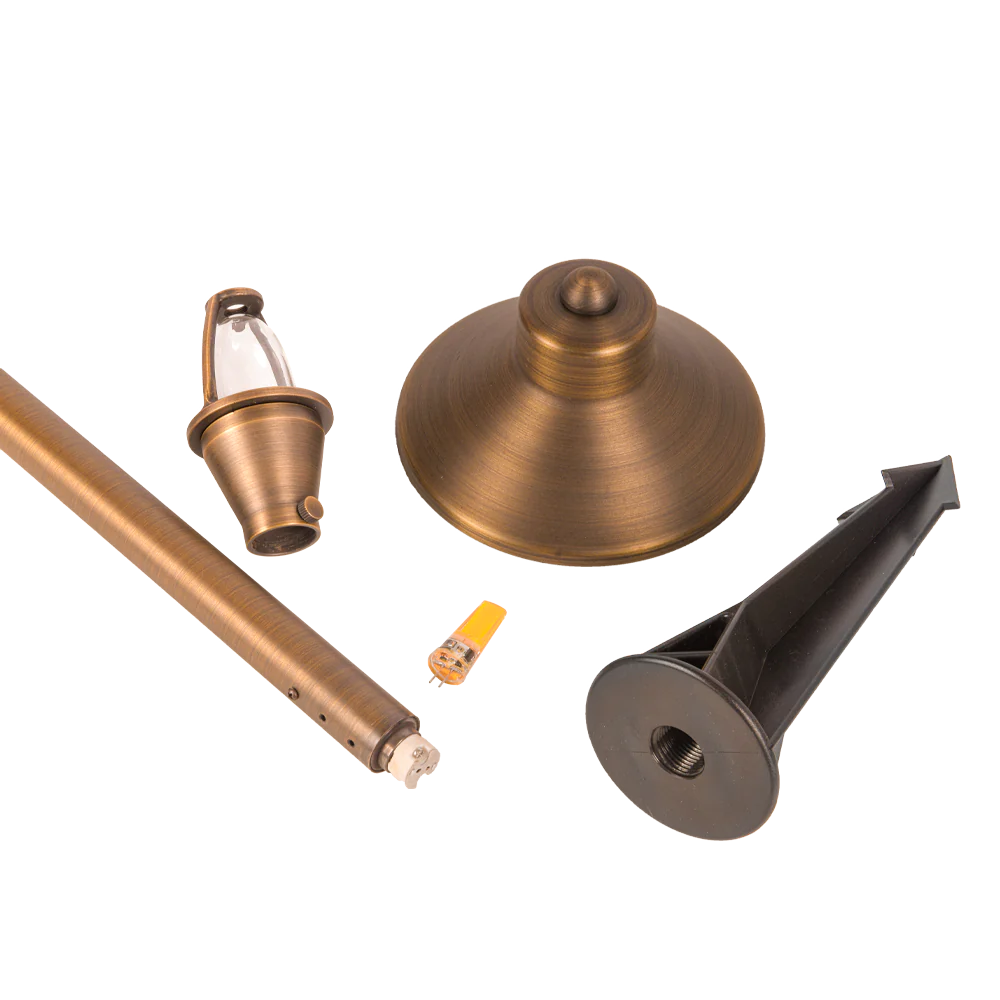 Abba Lighting PLB06 G4 12V LED Brass Path Light