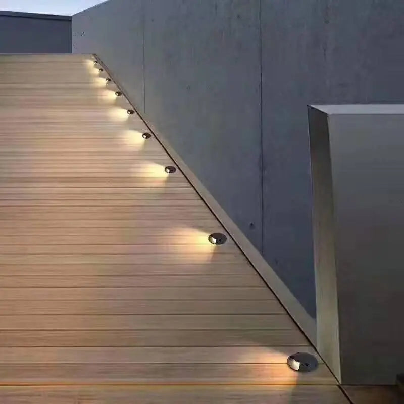 Abba Lighting STA05 3W AC/DC LED 12V 3000K Black Aluminum Step Deck Light