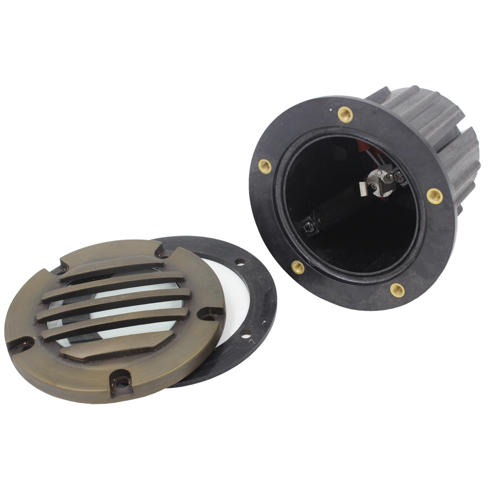 Abba Lighting UNB06 MR16 LED 12V Natural Brass Well Light