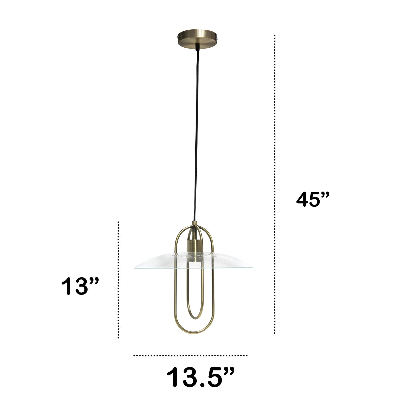 All The Rages Lalia Home Antique Brass Elongated Metal Pendant Light