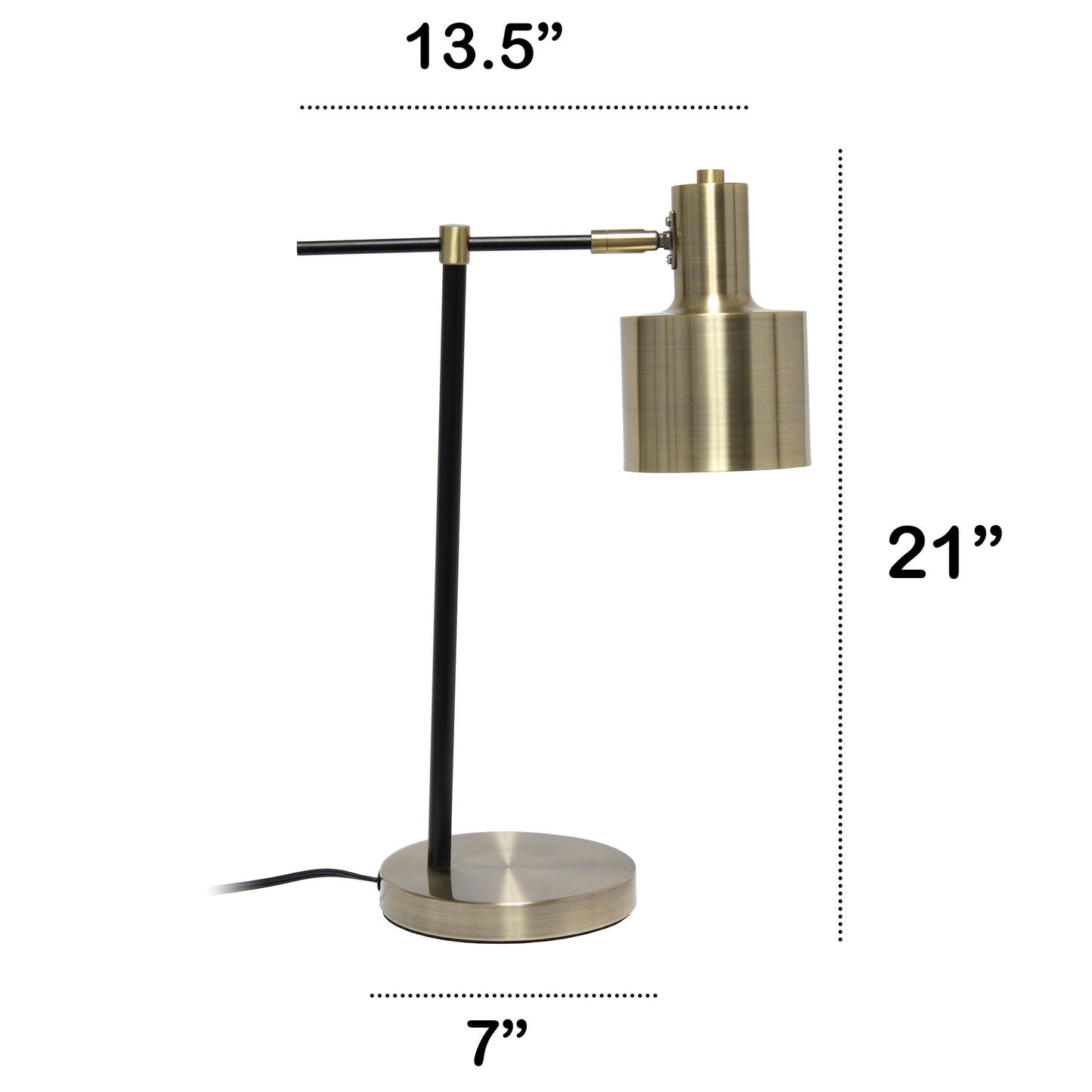 All The Rages Lalia Home Antique Brass Mid Century Modern Metal Table Lamp