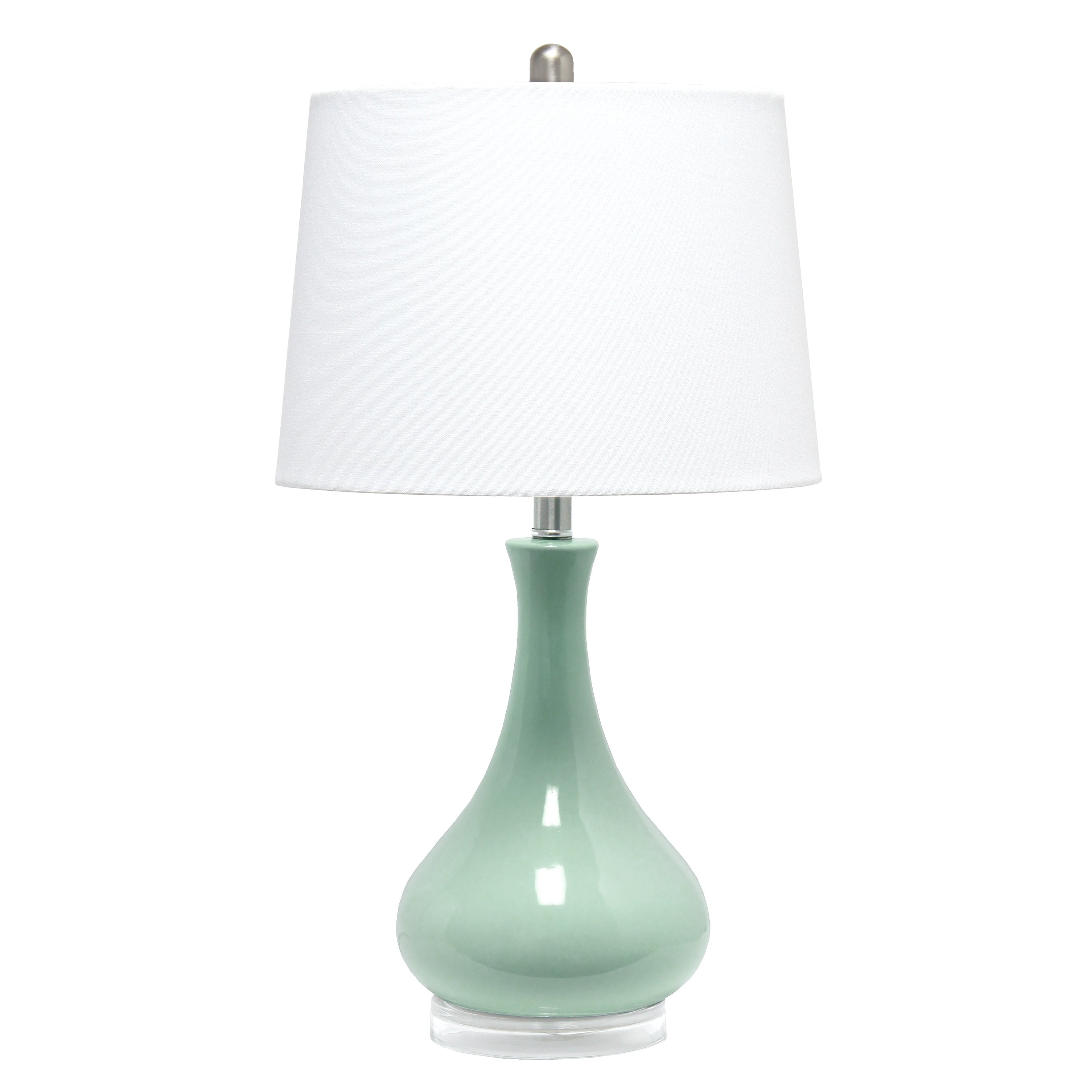 All The Rages Lalia Home Aqua Droplet Table Lamp With Fabric Shade ...