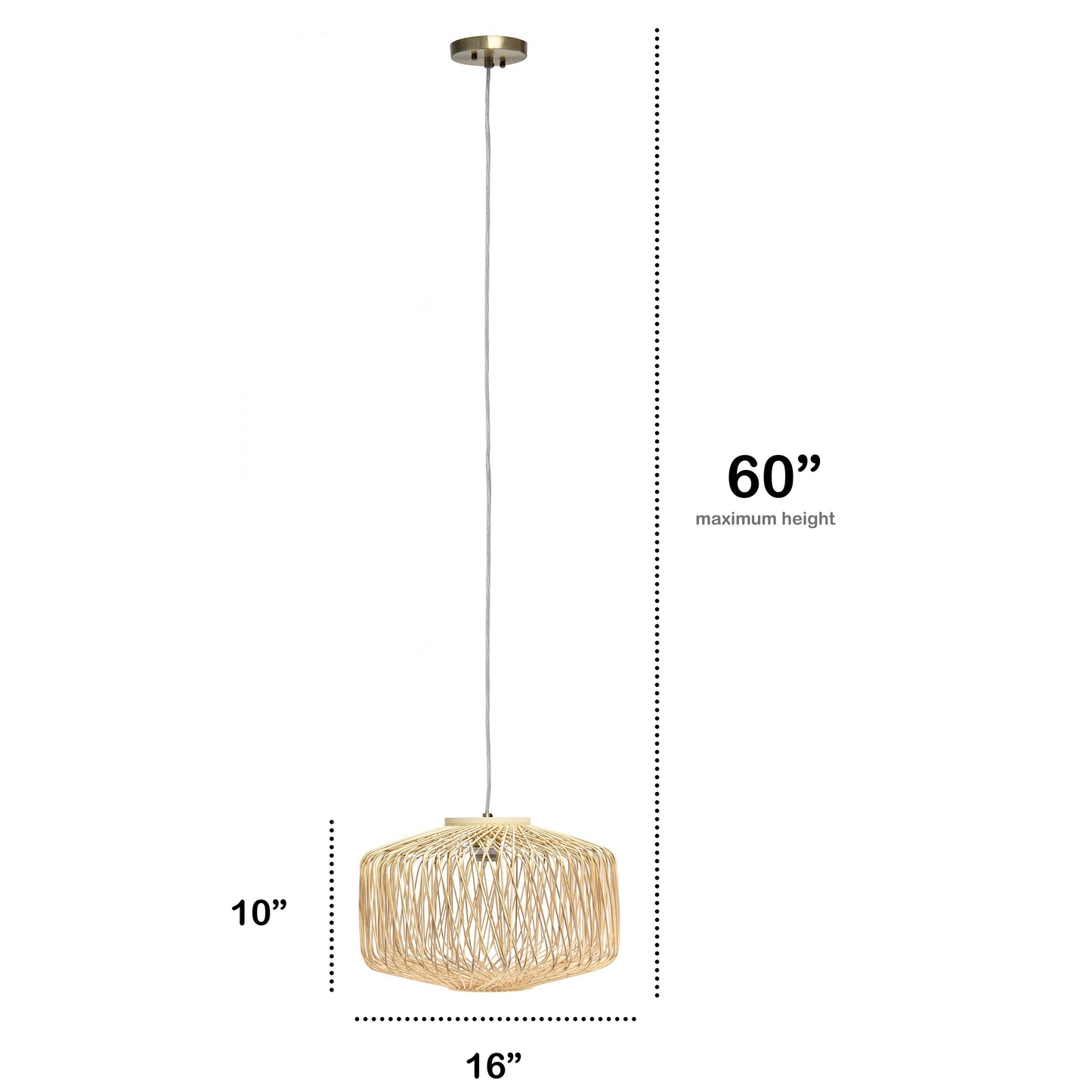 All The Rages Lalia Home Circular Rattan Pendant Light