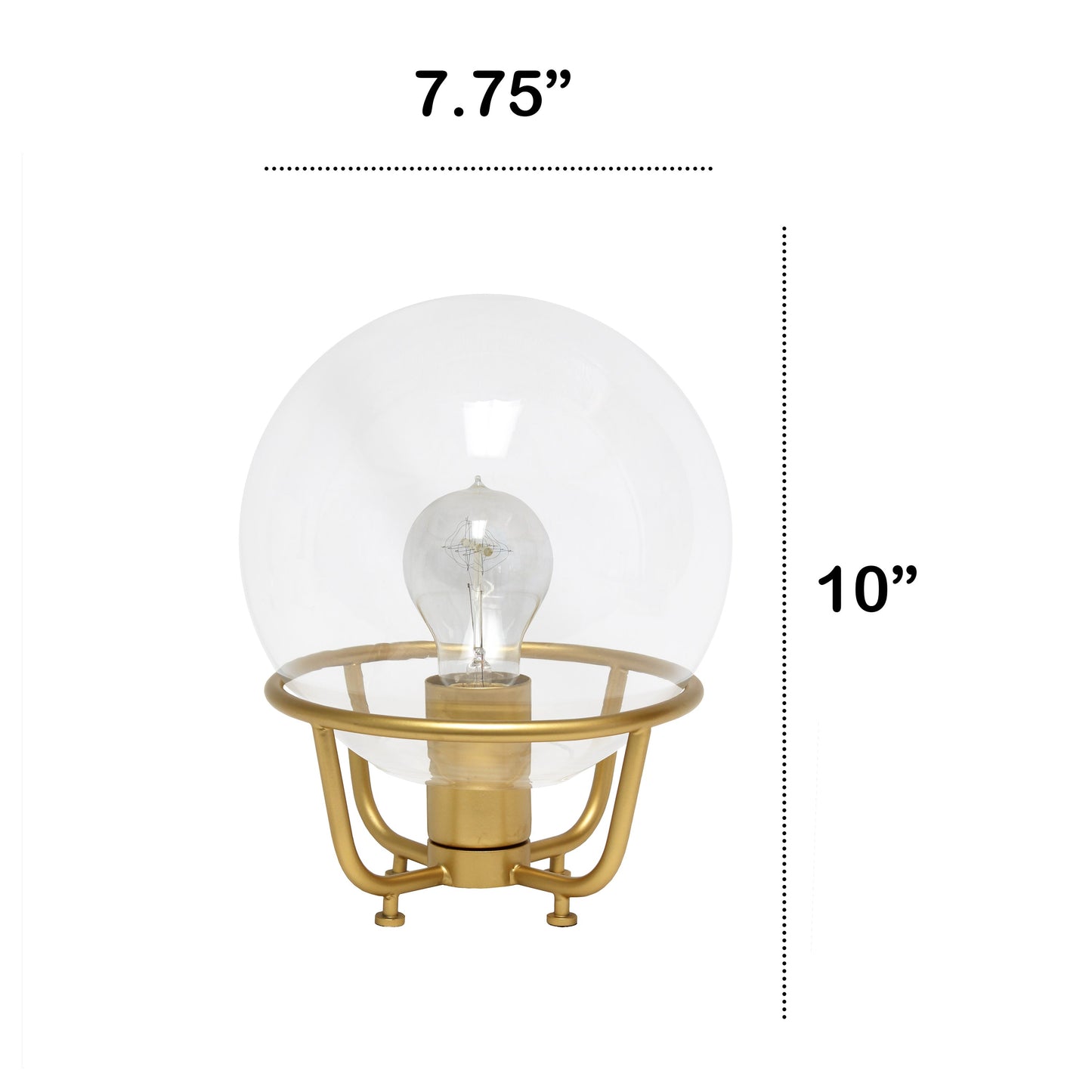 All The Rages Lalia Home Gold Old World Globe Glass Table Lamp
