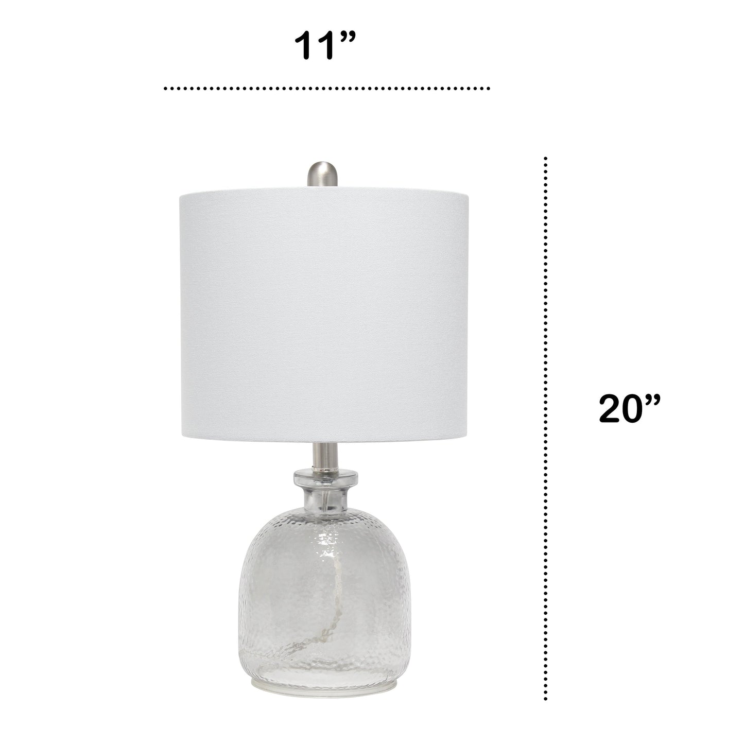 All The Rages Lalia Home Smokey Gray Hammered Glass Jar Table Lamp With Gray Linen Shade