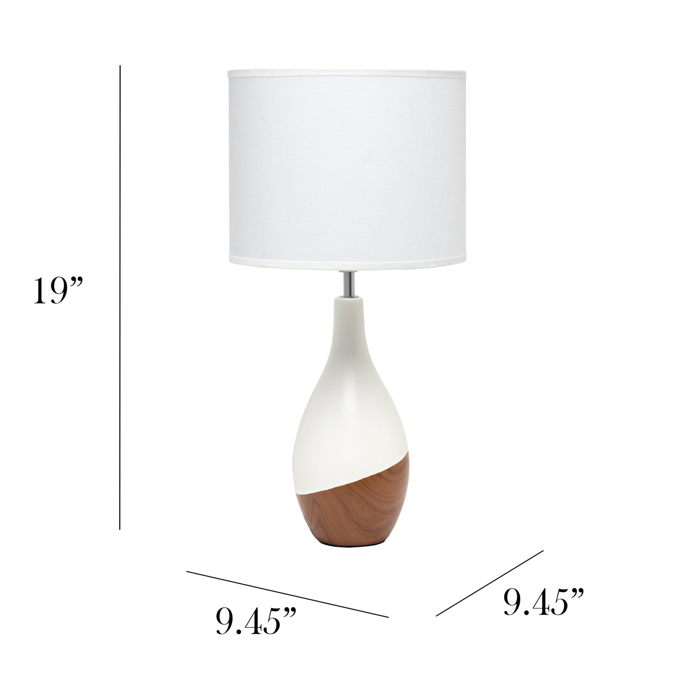 All The Rages Simple Designs Dark Wood Strikers Basic Table Lamp