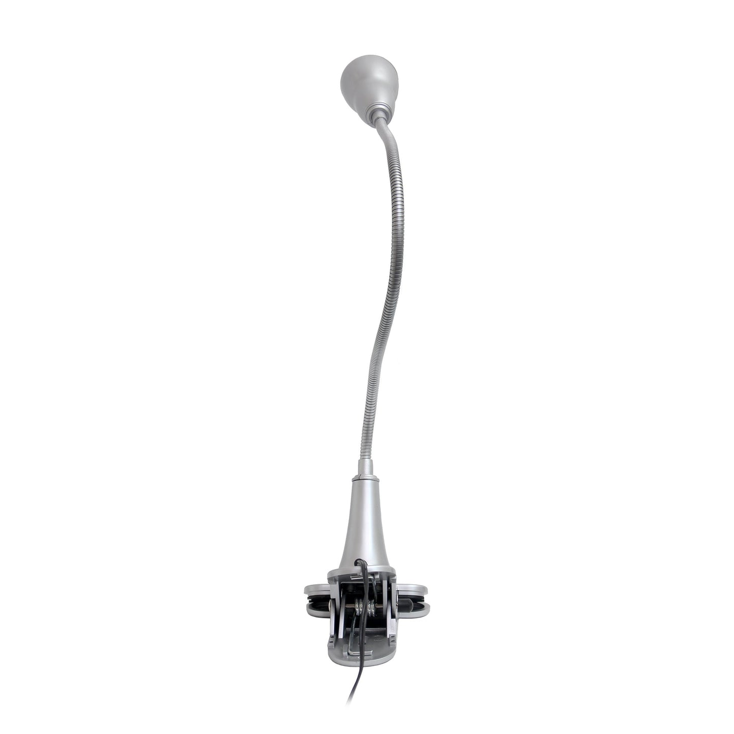 All The Rages Simple Designs Silver LED Gooseneck Clip Light Desk Lamp