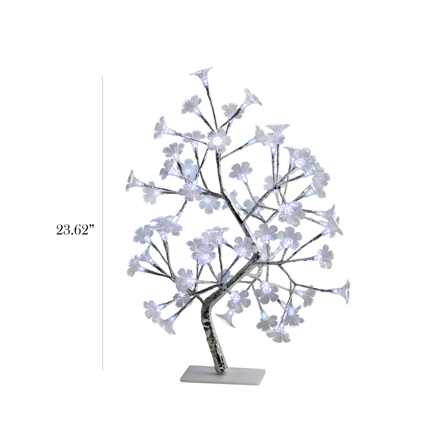 All The Rages Simple Designs White Morning Glory LED Lighted Decorative Tree Table Lamp