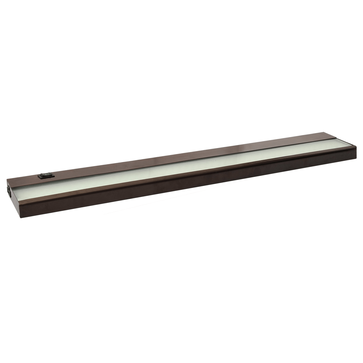 Amax Lighting 33" 13W LED High/Low Dimmable Bronze Steel Enclosure Frosted Glass Diffuser Under Cabinet Lighting