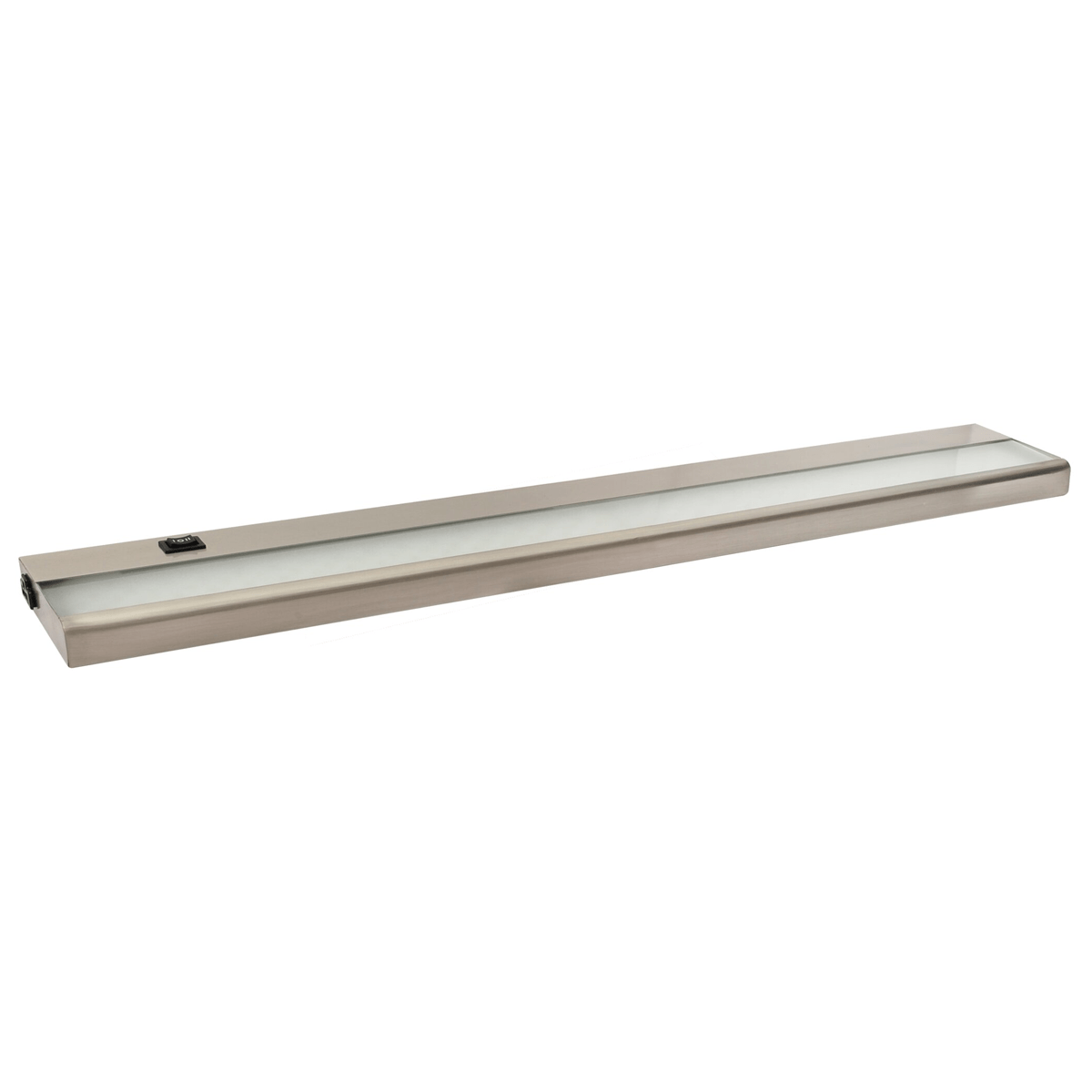 Amax Lighting 42" 16W LED High/Low Dimmable Brushed Nickel Steel Enclosure Frosted Glass Diffuser Under Cabinet Lighting