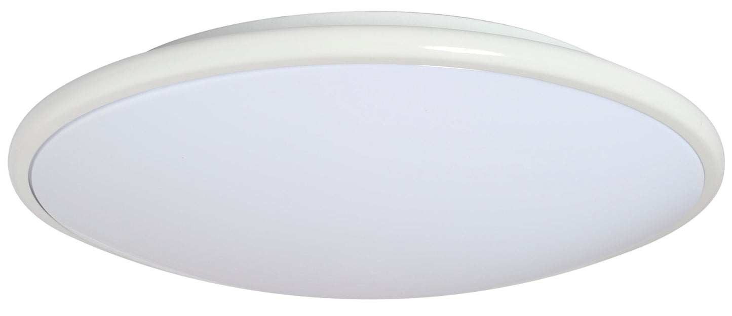 Amax Lighting LED-M001L/WT-W 13" Euro Style Saucer Fixture Steel Housing Dimmable White Flush Mount Lighting
