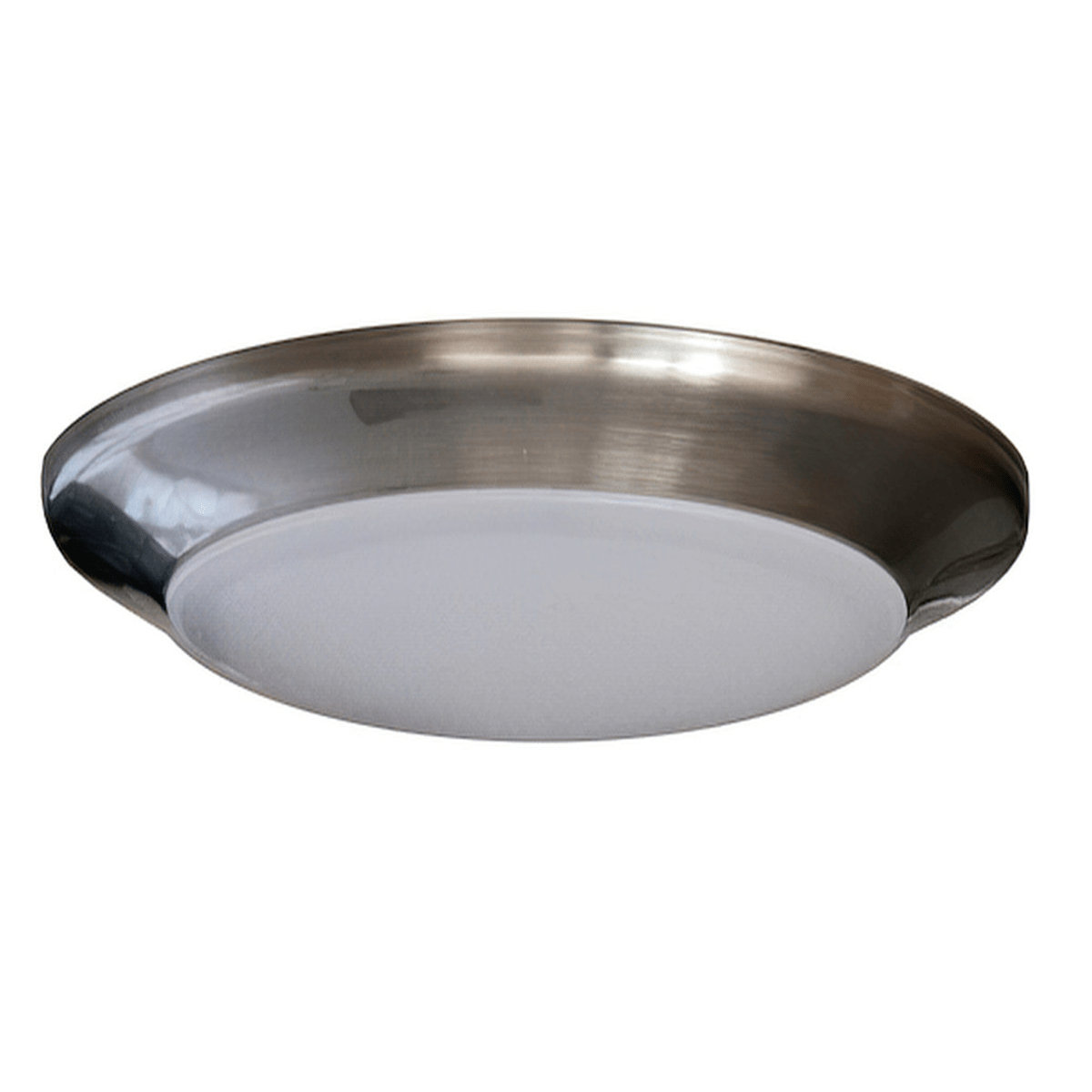 Amax Lighting LED-SM4DL/BZ 4" LED White Opal Diffuser Brushed Nickel Disc Light