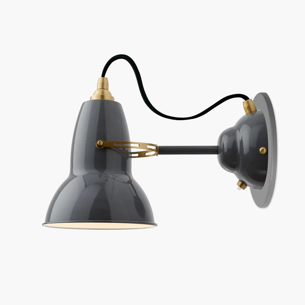 Anglepoise Original 1227 Brass Elephant Grey Wall Light