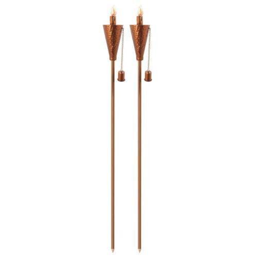 Anywhere Fireplace Hammered Copper Ground Stake Cintronella/Lamp Oil Cone Torch Set of 2