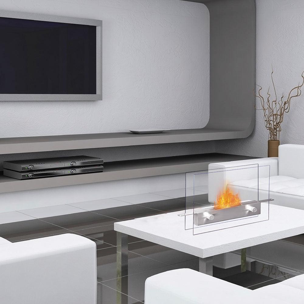 Anywhere Fireplace Metropolitan Stainless Steel Tabletop Bio-ethanol Liquid Fuel Fireplace