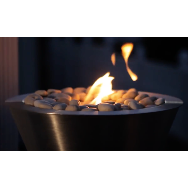 Anywhere Fireplace Oasis Stainless Steel Tabletop Bio-ethanol Gel Fuel Fireplace