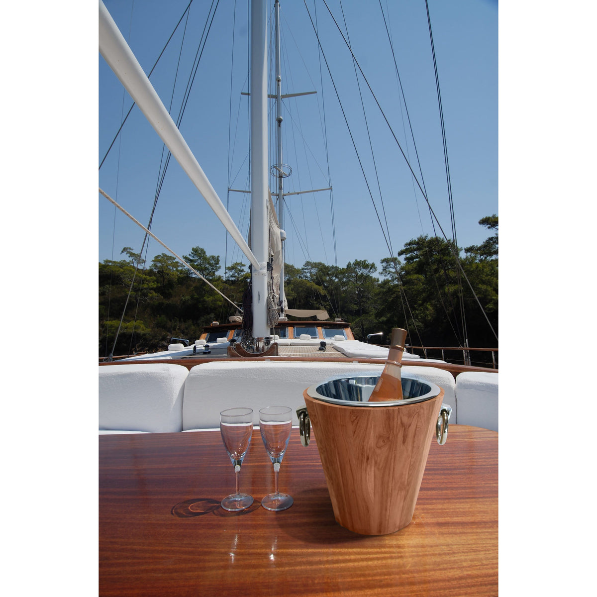 Anywhere Fireplace Southampton Teak Champagne Bucket