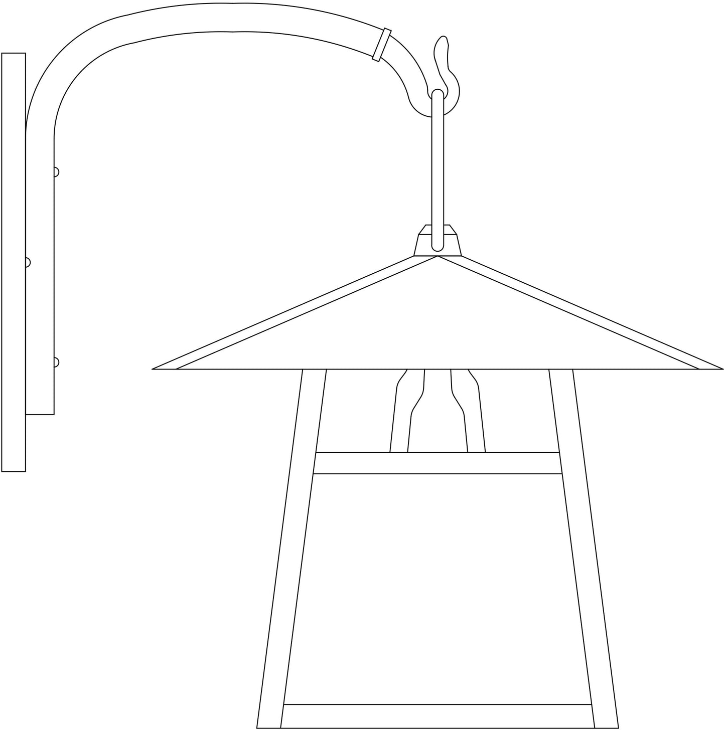 Arroyo Craftsman Carmel 15" Slate Wall Mount With Gold White Iridescent Glass