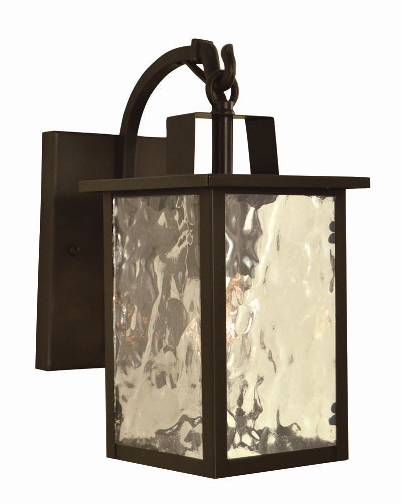 Arroyo Craftsman Charleston 11" Antique Brass High Wall Mount With Aerolite Glass