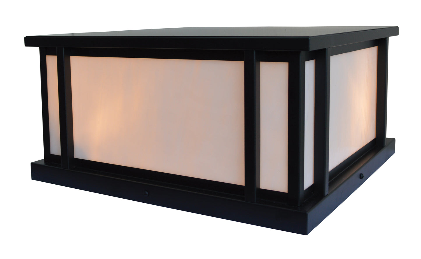 Arroyo Craftsman Glencoe 16" Bronze Column Mount With Cream Glass