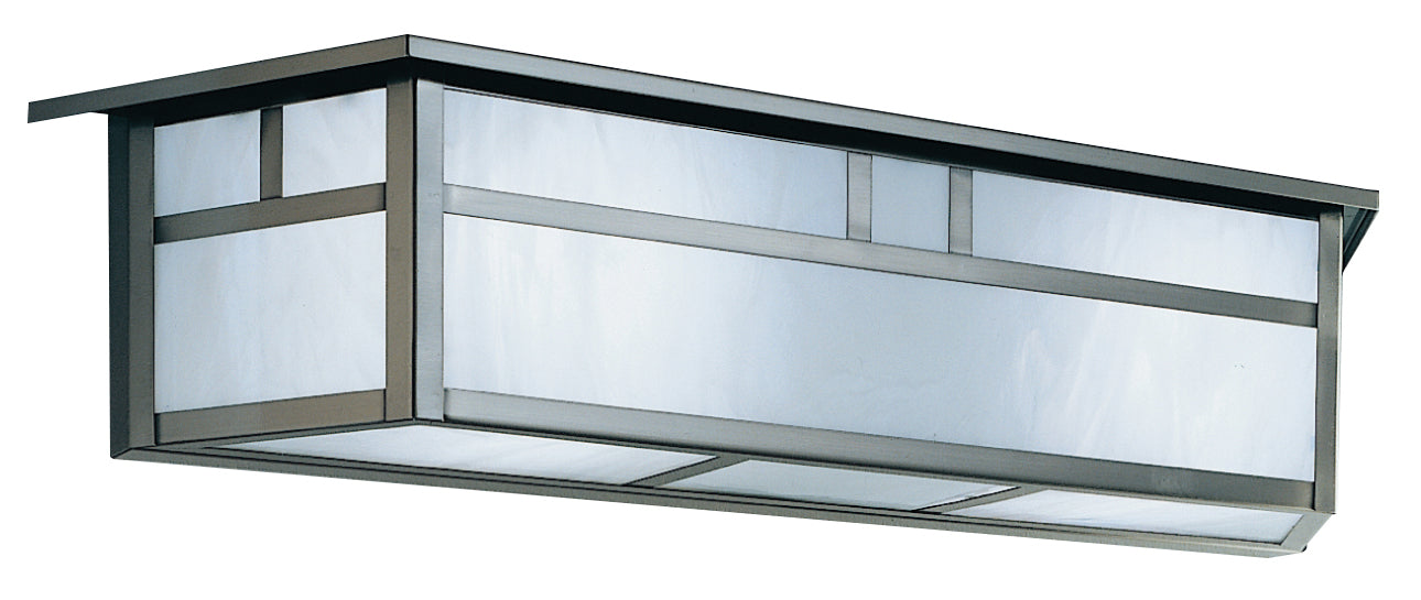 Arroyo Craftsman Huntington 24" Slate Light Bar With Frosted Glass and Double T-Bar Overlay Overlay