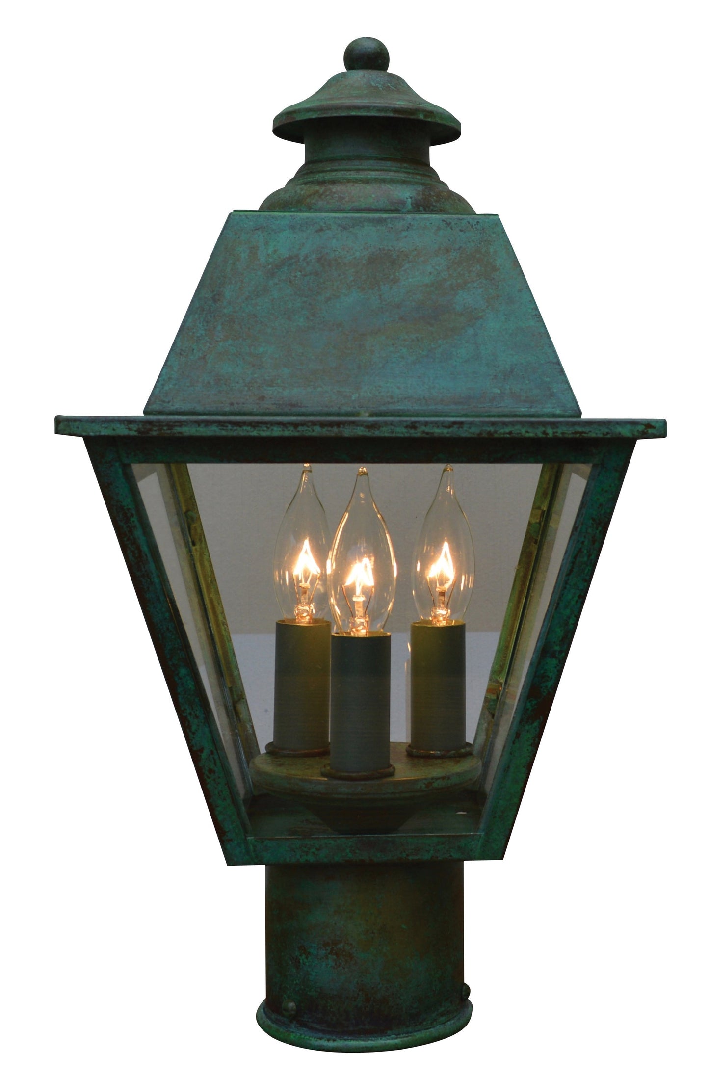 Arroyo Craftsman Inverness 8" Pewter Metal Roof Post Mount With Rain Mist Glass