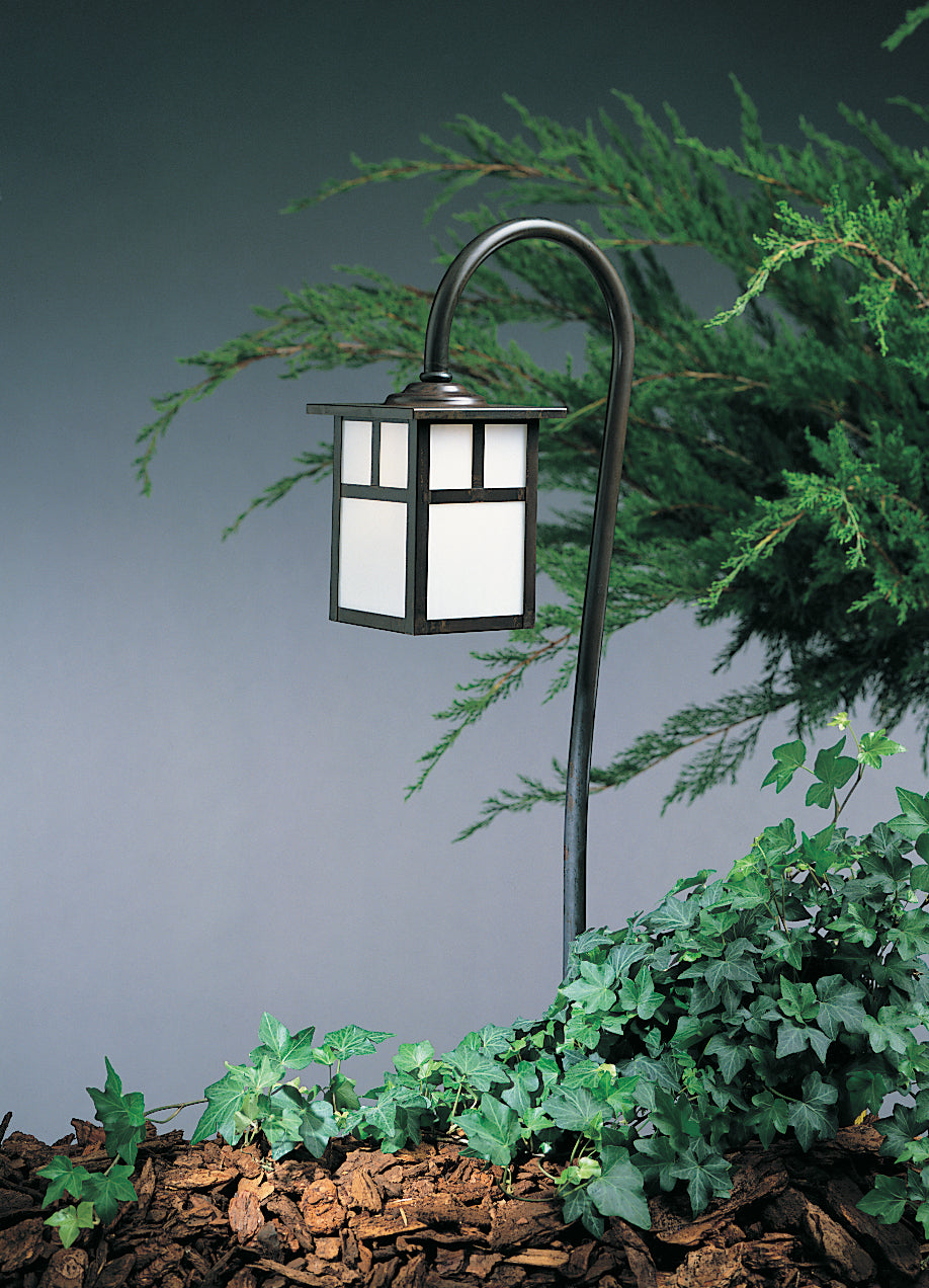 Arroyo Craftsman Mission 5" Pewter Landscape Fixture Light With Rain Mist Glass