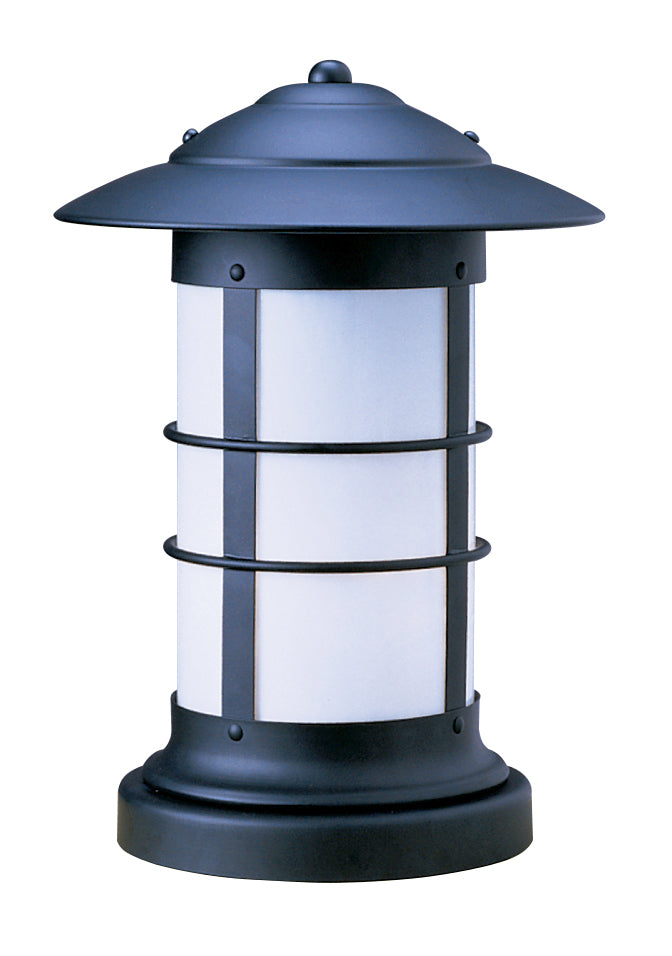 Arroyo Craftsman Newport 14" Raw Copper Long Body Column Mount With Clear Seedy Glass