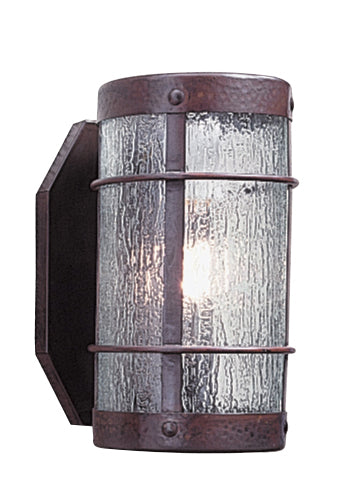 Arroyo Craftsman Valencia 7" Pewter No Roof Wall Sconce With Clear Seedy Glass