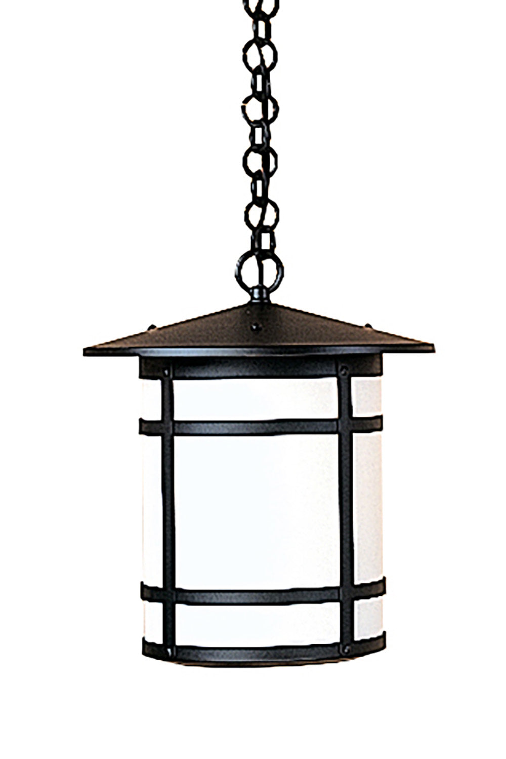 Arroyo Craftsman Berkeley 11" Raw Copper Long Body Pendant With Cream Glass