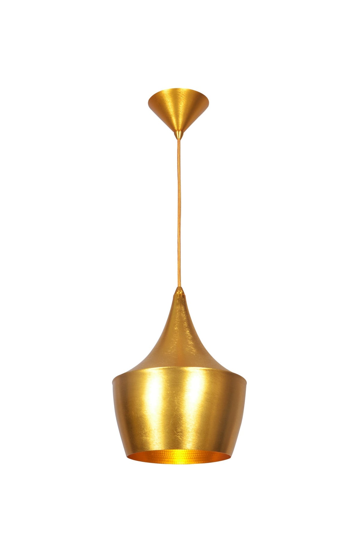 Bromi Design Berkley 10" Gold Pendant Ceiling Light With Aluminum Shade