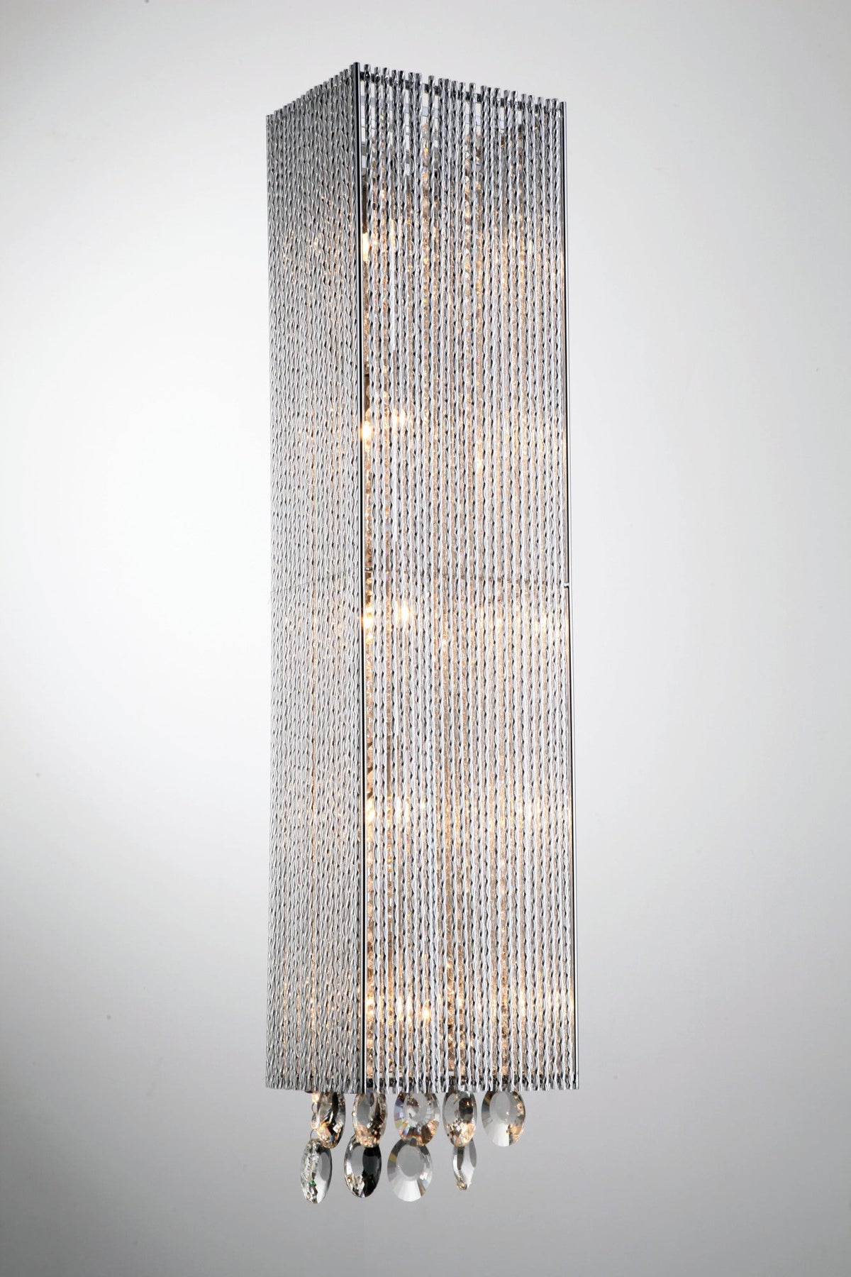 Bromi Design Crystalline 8" Chrome Wall Sconce With Glass Shade