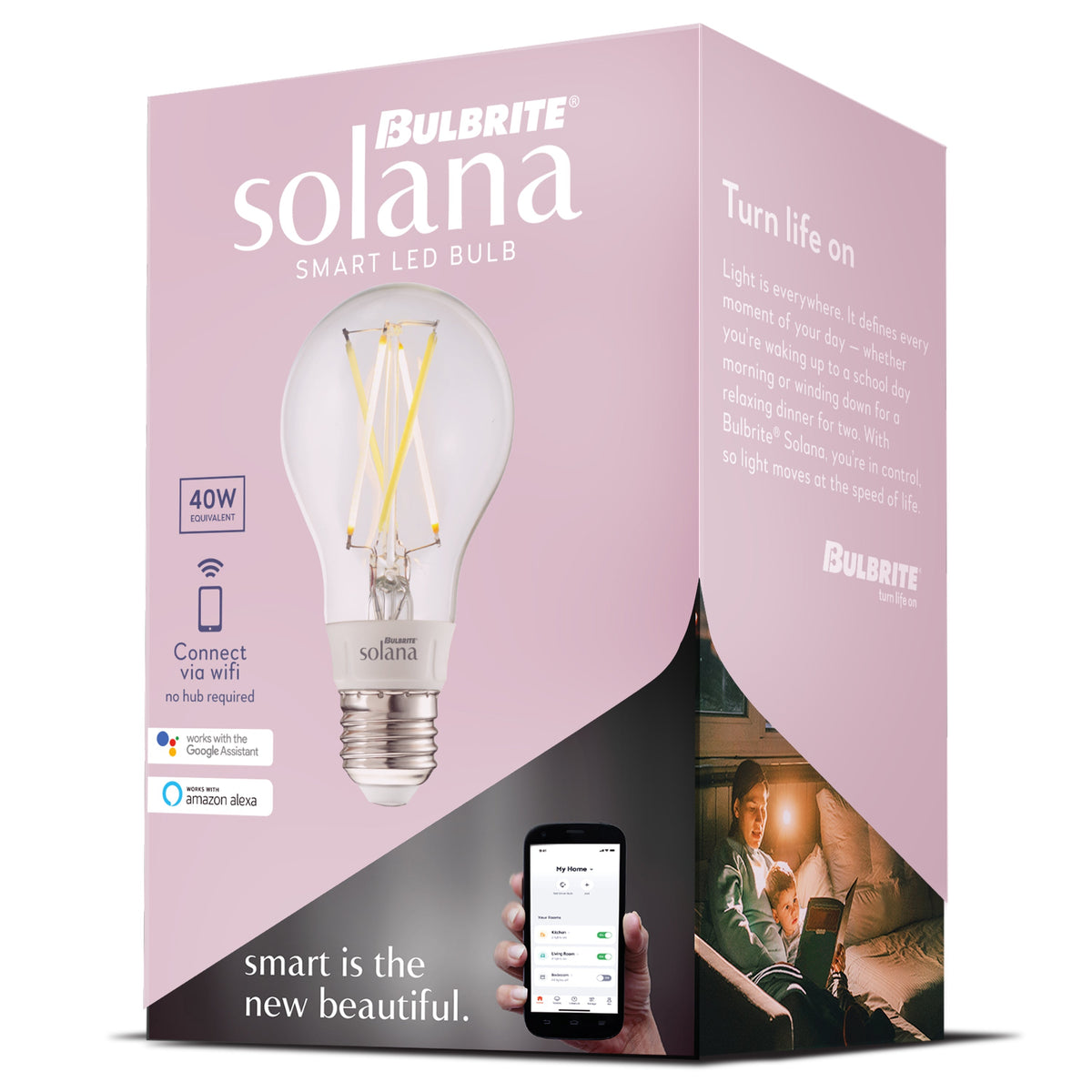 Bulbrite SMART LED Filaments Tunable White A19 5.5W Light Bulb