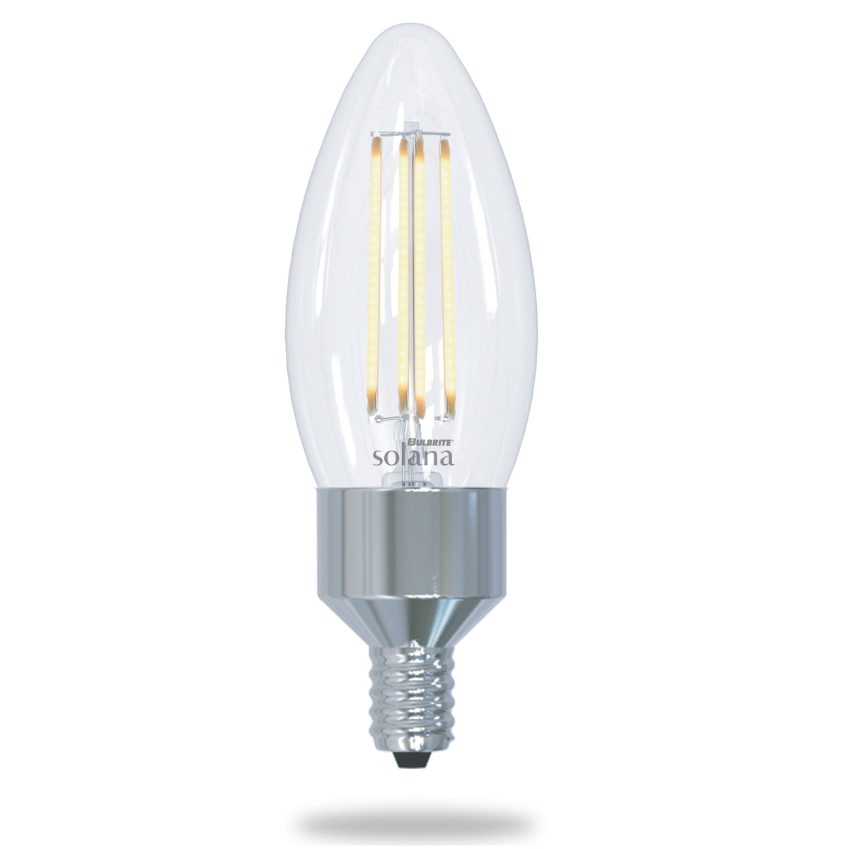 Bulbrite Smart LED WIFI Bulb 4W B11 90CRI White Light Clear Blunt Tip 40W Equivalent 1PK
