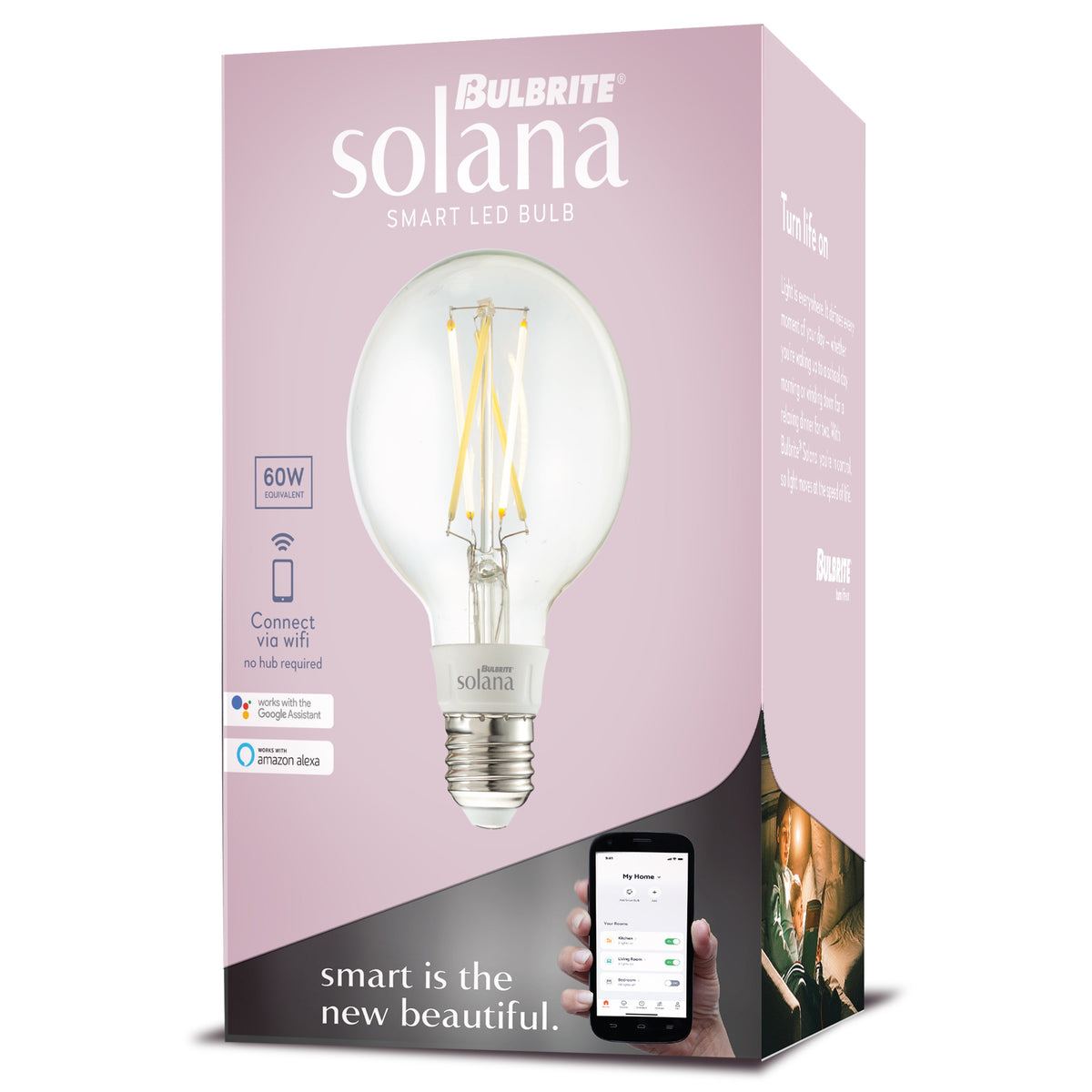 Bulbrite Smart LED WIFI Bulb 5.5W G25 White Light Clear 60W Equivalent 1PK