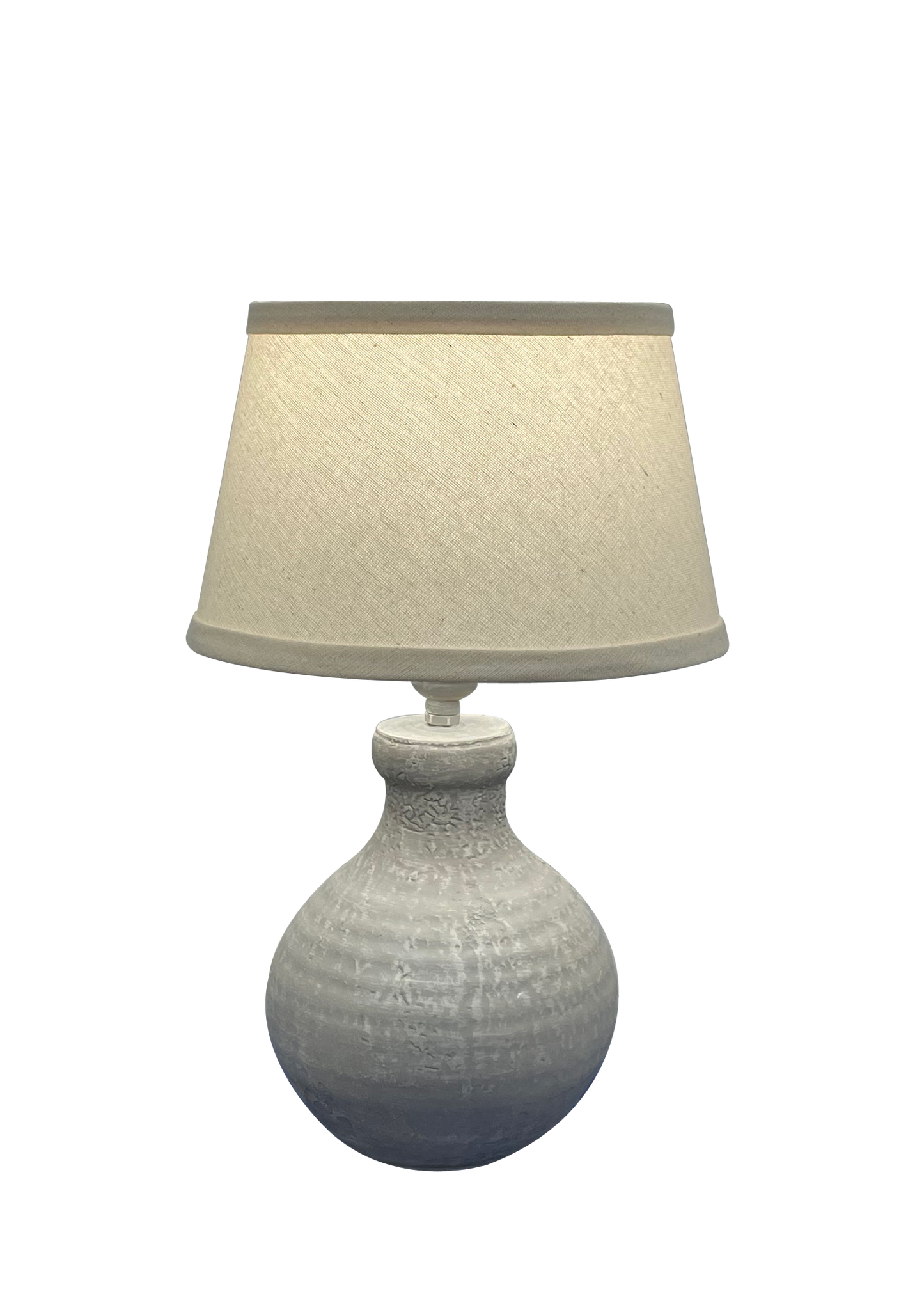 Coast Lamp Manufacturing 15"H Weathered Pale Gray Mini Clay Accent Table Lamp