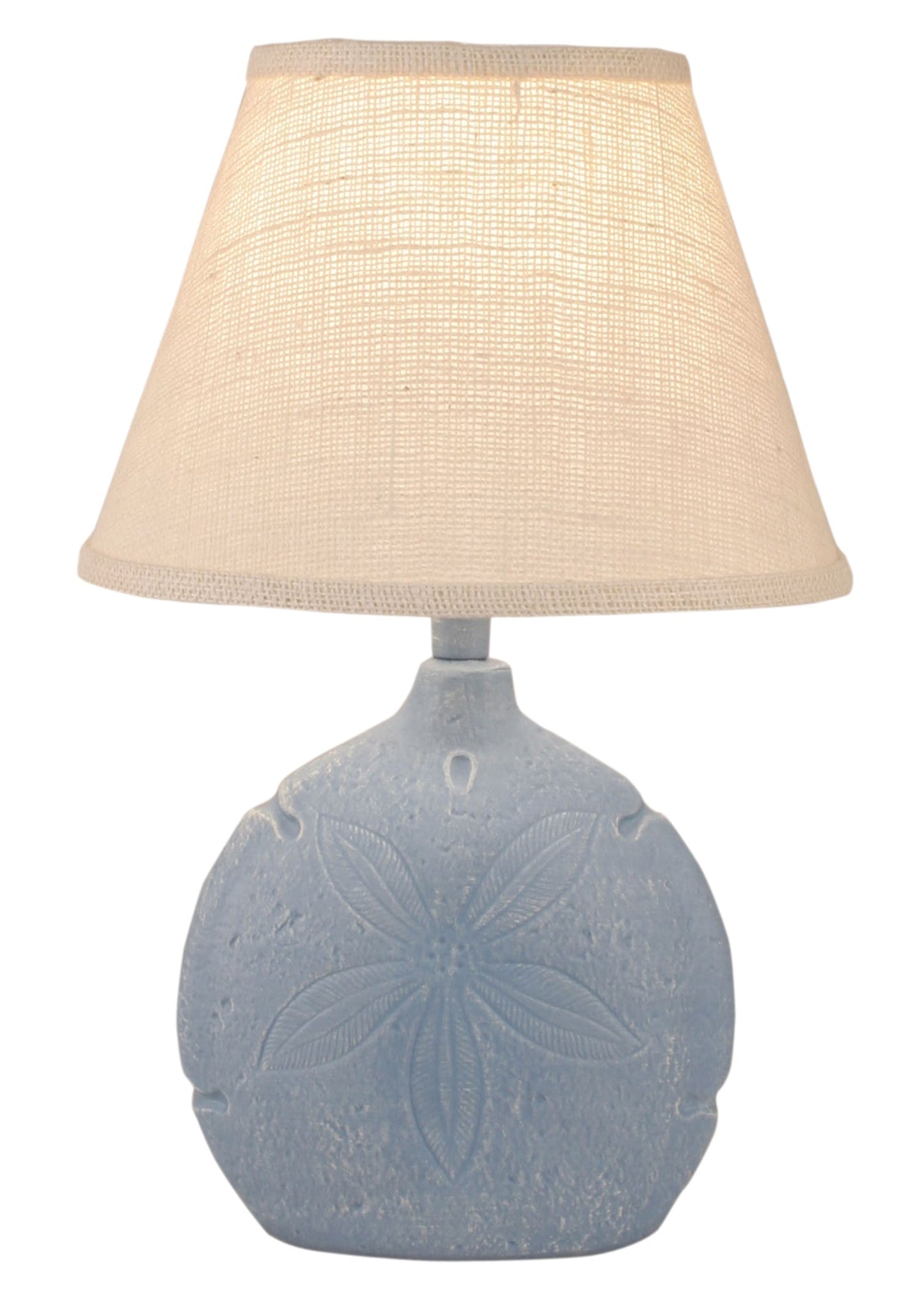 Coast Lamp Manufacturing 18"H Weathered Wedgewood Blue Sand Dollar Accent Table Lamp