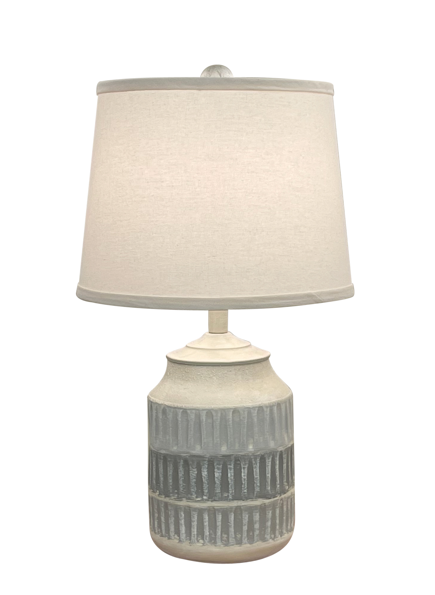 Coast Lamp Manufacturing 22"H Weathered Cottage Storm Accent Pot Table Lamp With Oval Indentions