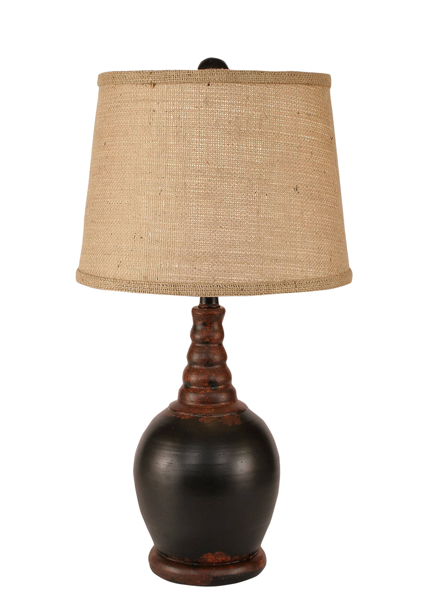 Coast Lamp Manufacturing 24"H Aged Black Bulbous Accent Table Lamp