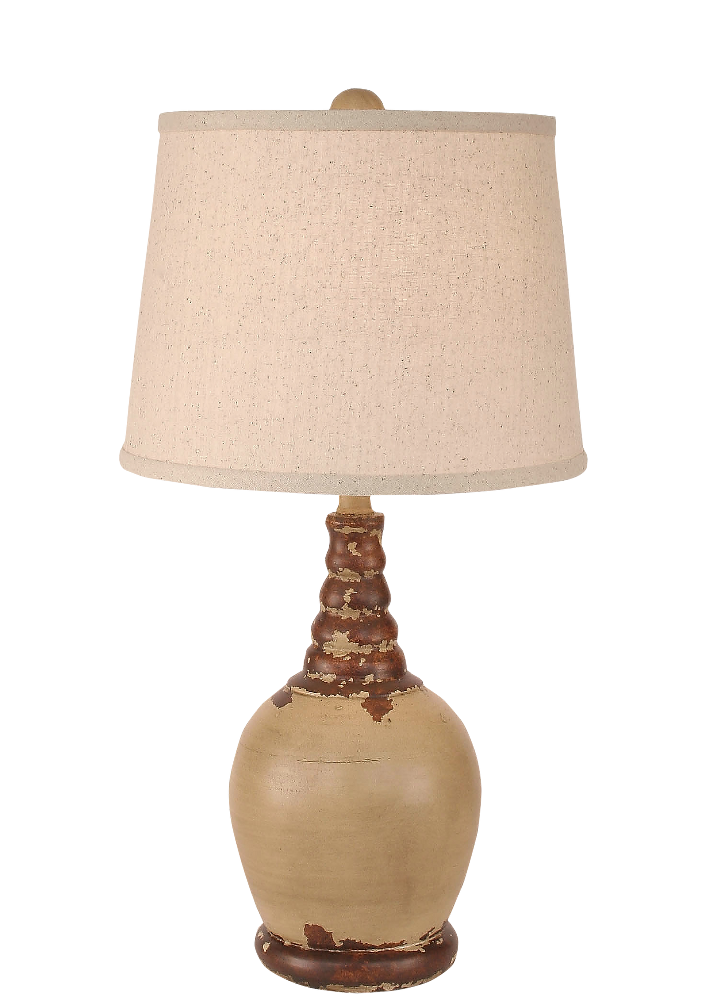 Coast Lamp Manufacturing 24"H Aged Cottage Bulbous Accent Table Lamp