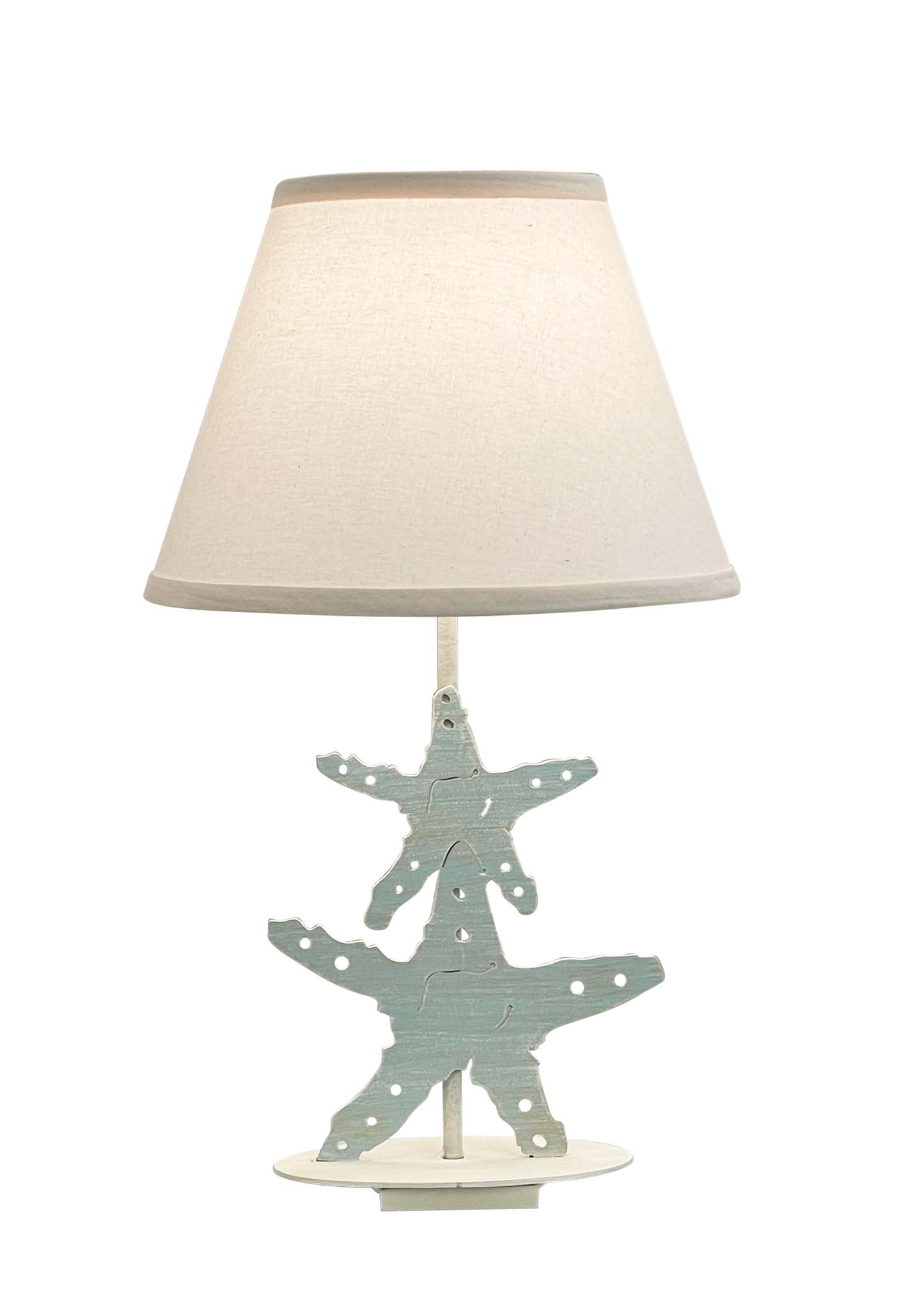 Coast Lamp Manufacturing 24"H Beachside Iron 2 Starfish Accent Table Lamp