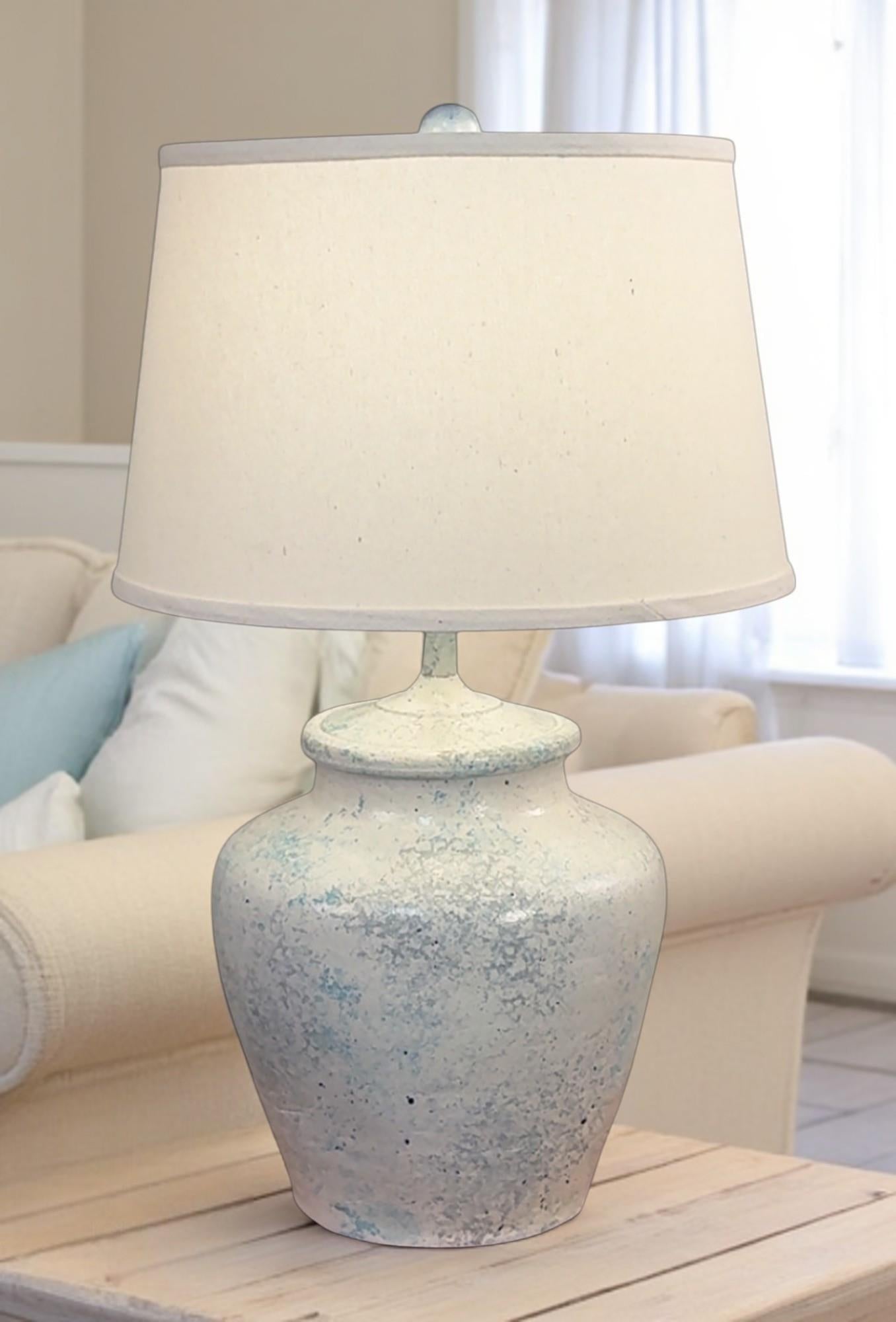 Coast Lamp Manufacturing 25" Seaglass Broad Vase Table Lamp
