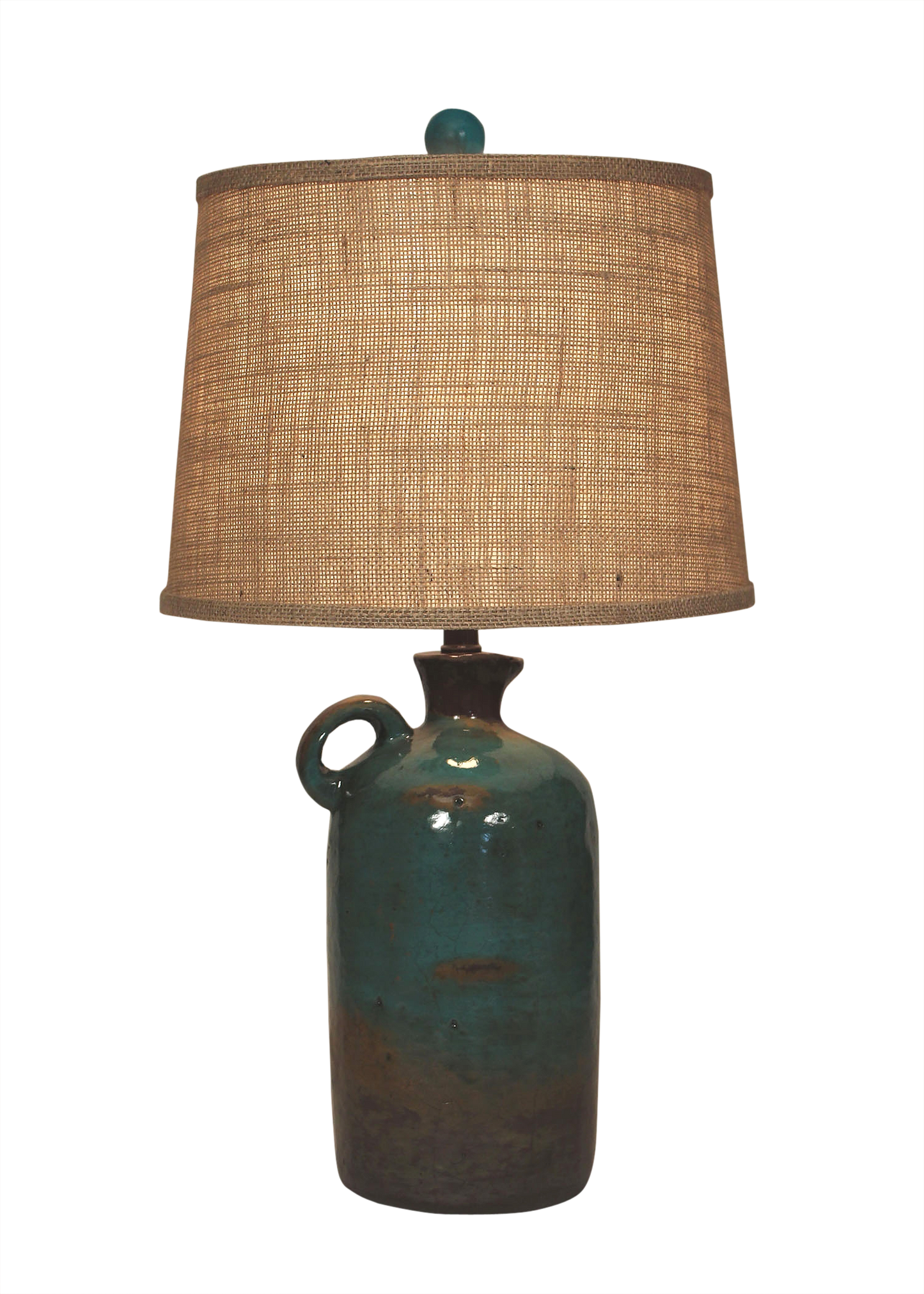 Coast Lamp Manufacturing 25"H Harvest Textured 1-Handle Whiskey Jug Table Lamp