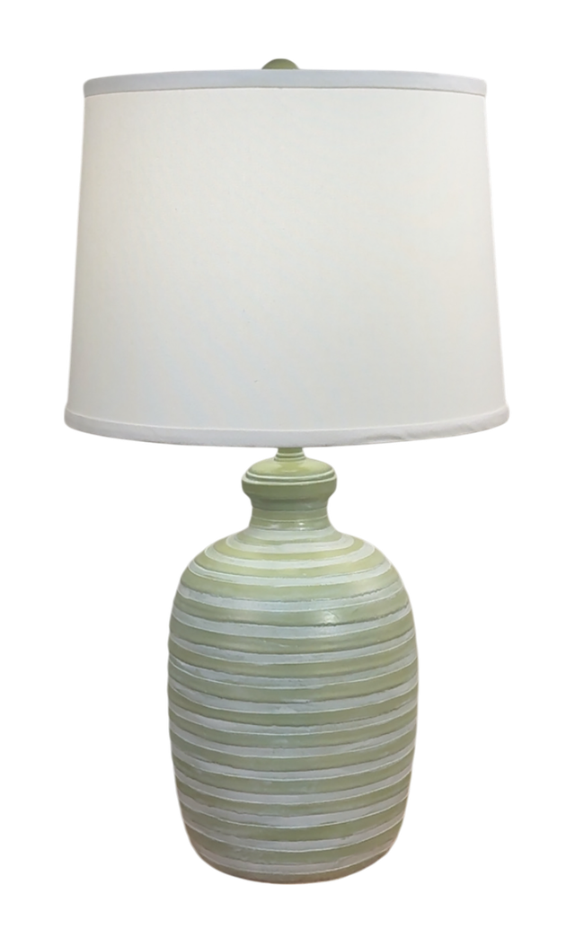 Coast Lamp Manufacturing 26" Seagrass/Ivory Bee Hive Table Lamp With Off White Shade